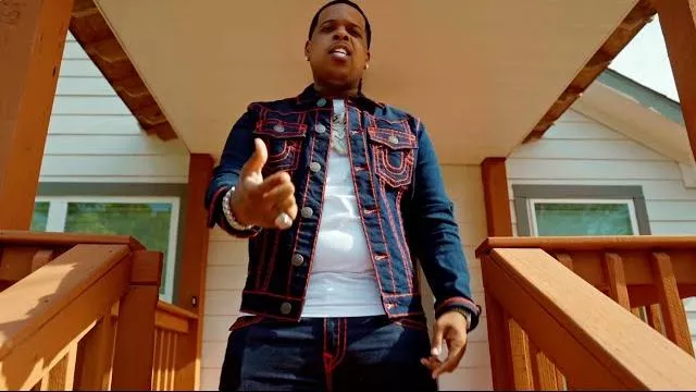 True Religion Dark Wash Blue Red Stitch Super T Denim Jacket worn by Finesse2tymes in Finesse2Tymes Mixed Feelings Official Music Video Spotern