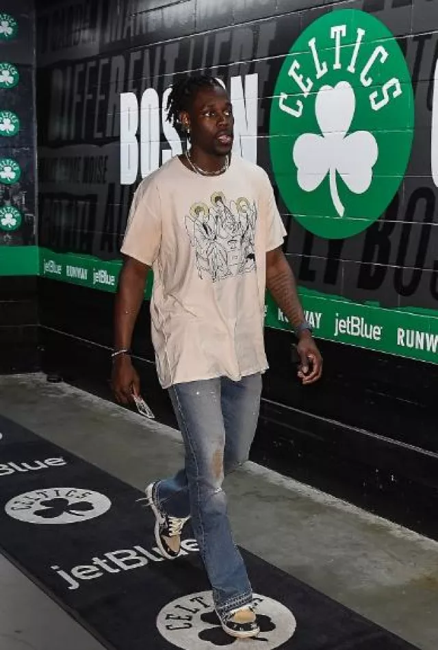Nike Dunk Low X Travis Scott Cactus Jack worn by Jrue Holiday on the Instagram account @celtics