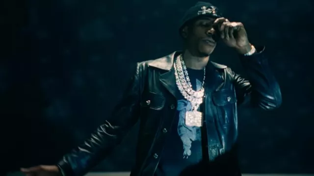 Chrome Hearts Black Triple Cross & Metal Cross Beanie porté par A Boogie wit da Hoodie in A Boogie Wit da Hoodie - Body (feat. Cash Cobain) [Official Music Video]