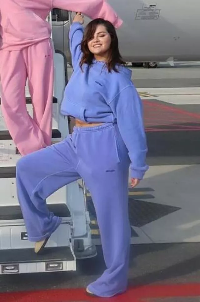 Pantalones de chándal Madhappy en Tidal usados por Selena Gomez con Connar Franklin el 20 de mayo de 2024