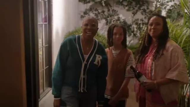 Etro Tie-Dye Silk Jacquard Kesa worn by Karen Wilson (Tracie Thoms) as seen in 9-1-1 (S07E10)