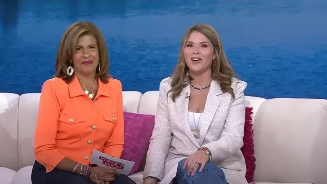 L'Agence Kumi Fitted Crop Jacket worn by Hoda Kotb as seen in Today with Hoda & Jenna on  May 29, 2024