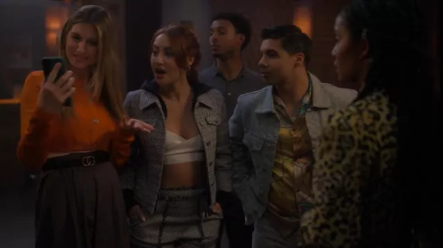 Casablanca For the Peace Monogram Jacket worn by Vivek Shah (Jordan Buhat) as seen in grown-ish (S06E18)