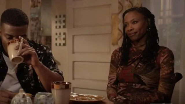 AllSaints Gray Tia Mesh Gene Top worn by Grace James (Karimah Westbrook) as seen in All American (S06E10)