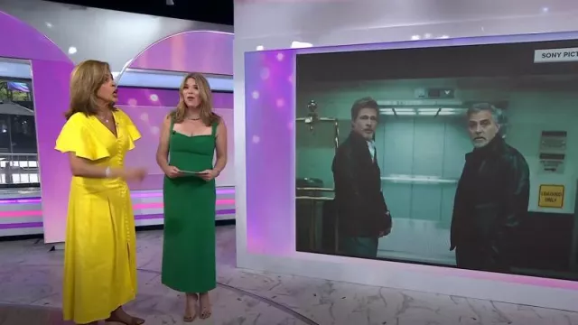 Saloni Rachel-C square-neck Midi Dress worn by Jenna Bush Hager as seen in Today with Hoda & Jenna on June 4, 2024