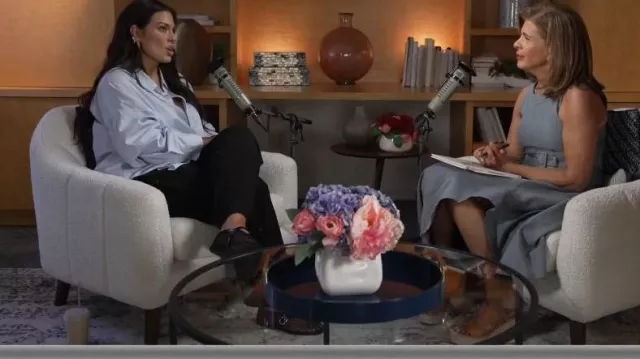 Veronica Beard Riya Woven Leather Wedge Espadrilles worn by Hoda Kotb as seen in Today on June 5, 2024