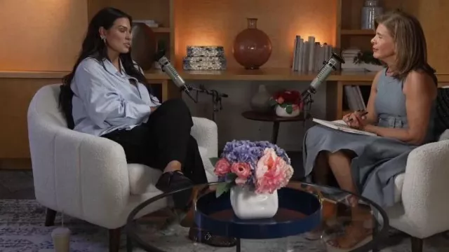 Alaia Mesh Mary Jane Ballerina Flats usada por Ashley Graham como se ve en Today el 5 de junio de 2024