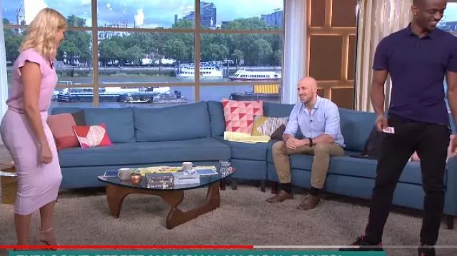 This Morning TV show Wardrobe: Holly Willoughby is wearing High heels in pink on July 12, 2016