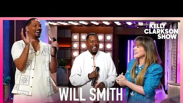 Will Smith Outfits: the actor is wearing embroidered shirt at The Kelly Clarkson Show for Bad Boys: Ride or Die promotional