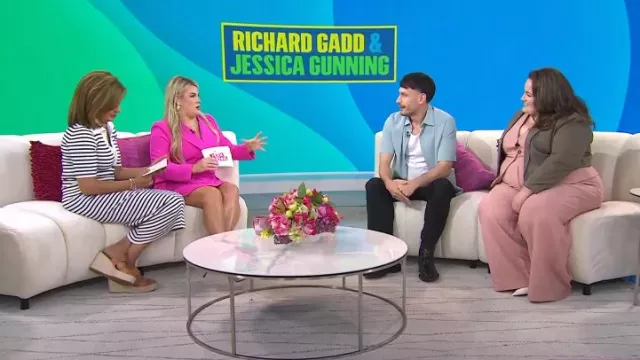 Veronica Beard Riya Woven Leather Wedge Espadrilles worn by Hoda Kotb as seen in Today with Hoda & Jenna on June 6, 2024