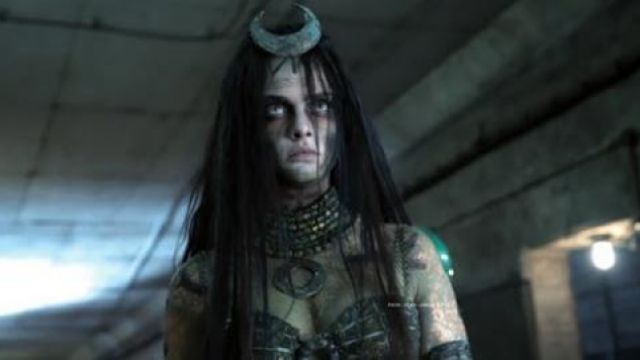 The costume of The Enchantress (Cara Delevingne) in Suicide Squad
