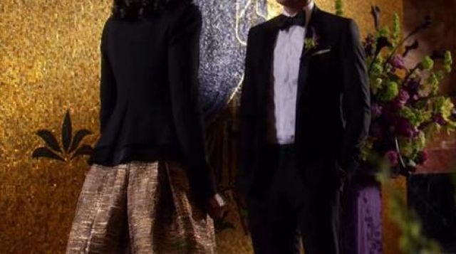La robe Oscar de la Renta d'Olivia Pope (Kerry Washington) dans Scandal S5E18