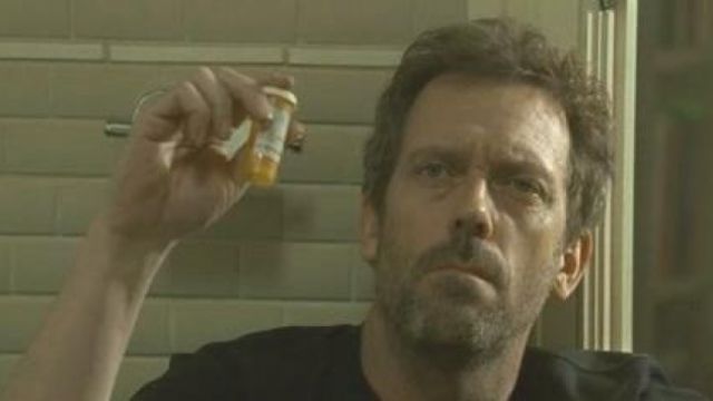 The tube of Vicodin from the Dr. Gregory House (Hugh Laurie) in the series Dr House