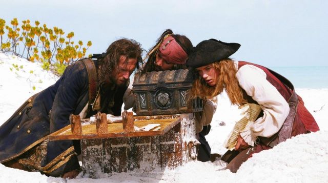 La réplique du coffre dans Pirates des Caraïbes II : Le secret du coffre maudit