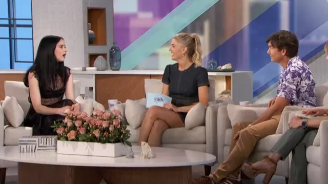 Dolce & Gabbana Sleeveless Chantilly Lace Top worn by Krysten Ritter as seen in The Talk on June 7, 2024