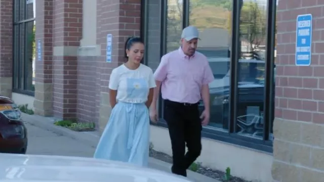 Shein Letter and Floral Print Paperbag Skirt Set worn by Jasmine Pineda as seen in 90 Day Fiancé: Happily Ever After? (S08E13)