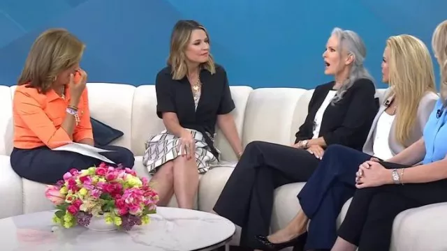 L'Agence Kumi Fitted Crop Jacket worn by Hoda Kotb as seen in Today on June 12, 2024