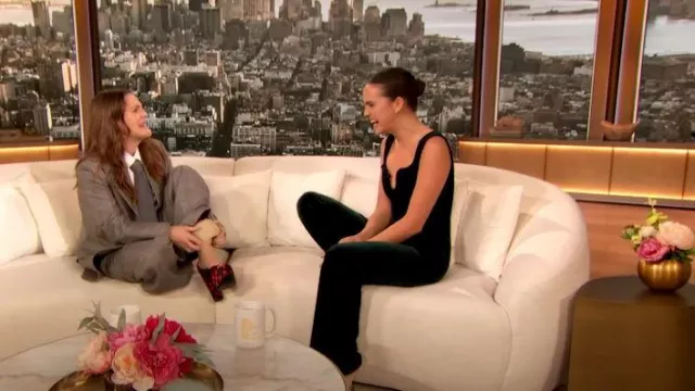Gucci Maison De L'Amour Check Blazer worn by Drew Barrymore as seen in The Drew Barrymore Show on  June 10, 2024