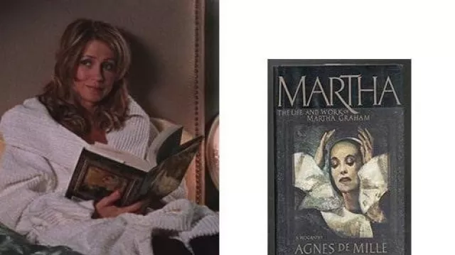 La serie de televisión The O.C. : Kirsten Cohen (Kelly Rowan) está leyendo La vida y obra de Martha Graham en la temporada 1, episodio 16