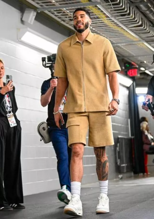 Audemars Piguet Stainless Steel Skeleton Royal Oak worn by Jayson Tatum on the Instagram account @celtics