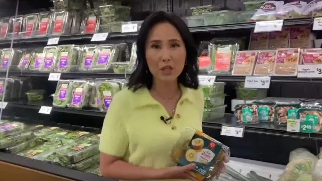 Maeve Eyelash Cropped Polo Sweater worn by Vicky Nguyen as seen in Today on  June 13, 2024