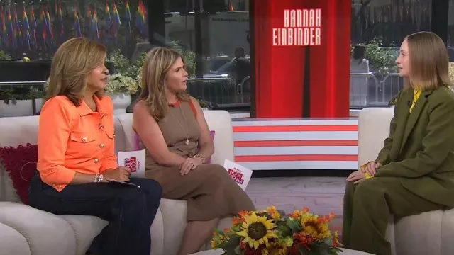 Toccin Colorblocked Midi Dress worn by Jenna Bush Hager as seen in Today with Hoda & Jenna on June 13, 2024