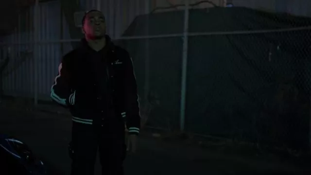 Amiri Corduroy Varsity Jacket worn by Tariq St. Patrick (Michael Rainey Jr.) as seen in Power Book II: Ghost (S04E02)