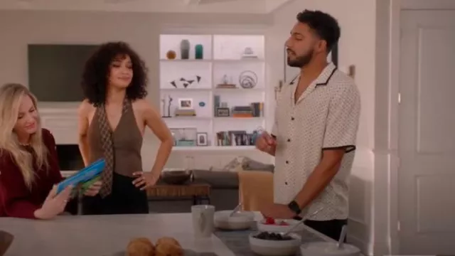 Rag & Bone Camisa Avery Geo-Print Camp para hombre usada por Jordan Baker (Michael Evans Behling) como se ve en All American (S06E12)