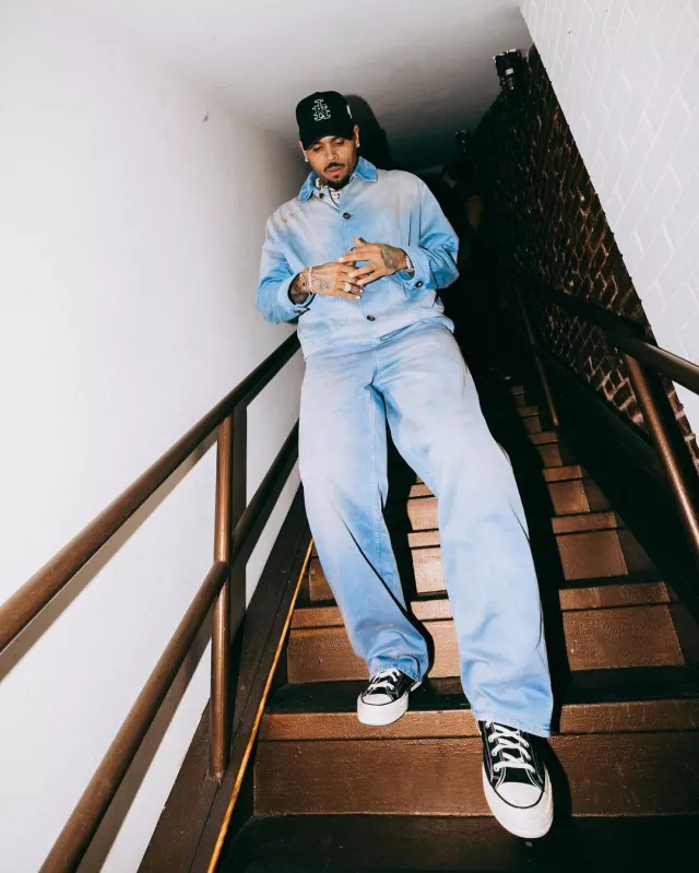 Converse Chuck 70 High 'Black' portée par Chris Brown sur le compte Instagram @chrisbrownofficial