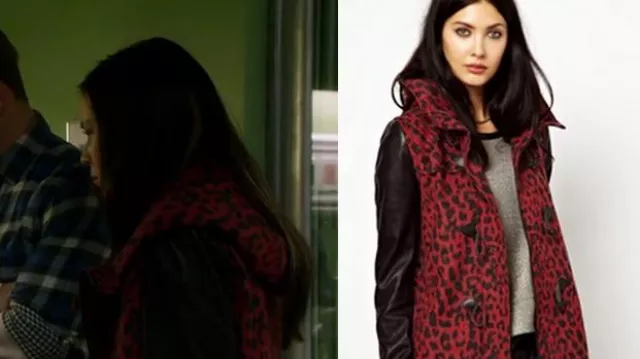 Star-Crossed TV Series Wardrobe: Julia Yeung (Malese Jow) wears Diesel Small Animal Print Coat in season 1, episode 13
