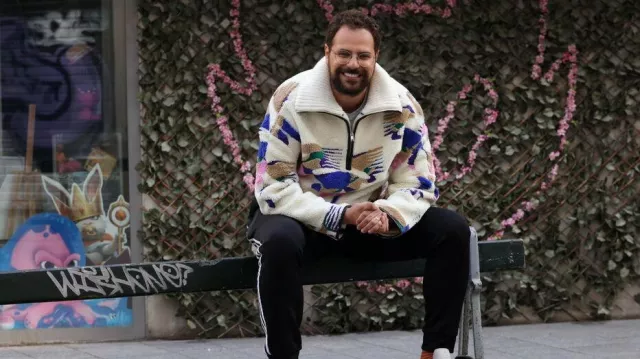 The Marant printed fleece worn by Hakim Jemili in the show Small Talk
