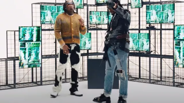 Marni Black Leather Flap Dada Shoes worn by Offset in Offset x Gunna - Style Rare