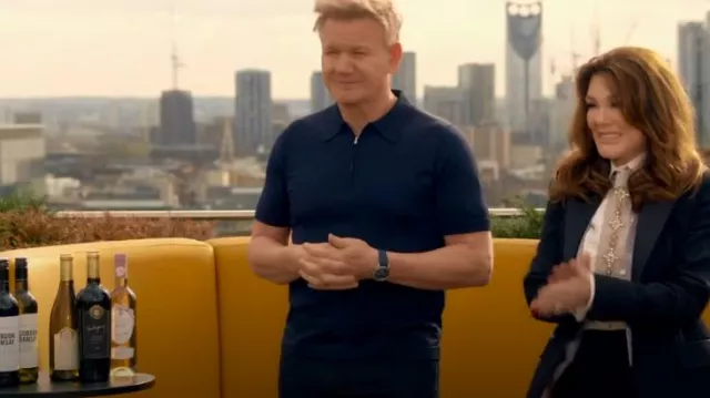 Ivor Textured Half Zip Polo Sweater worn by Gordon Ramsay as seen in Gordon Ramsay's Food Stars (S02E04)