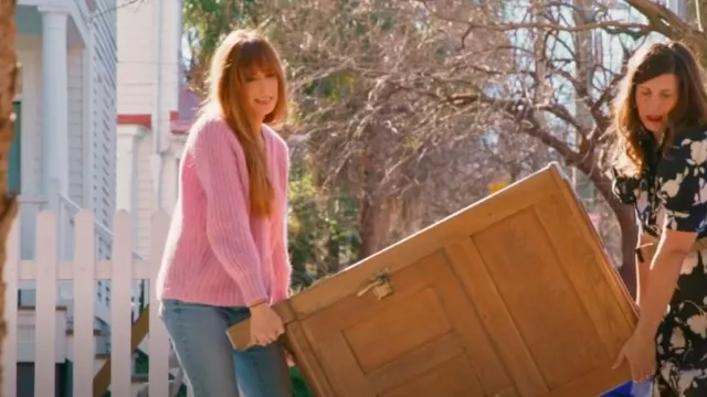 Sezane Basile Cardigan worn by Gray Benko as seen in Happy to be Home with the Benkos (S02E06)