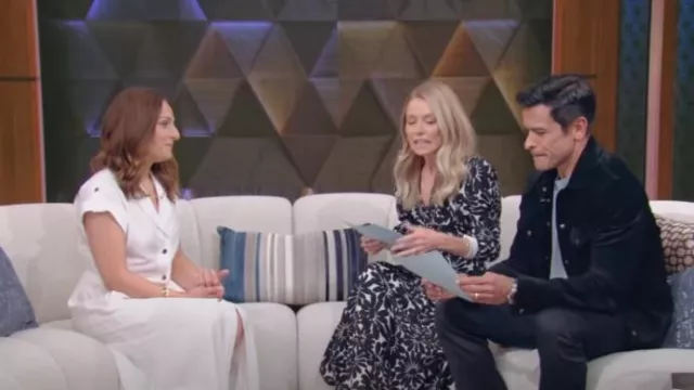 Ramy Brook Celia Belted Shirtdress worn by Farnoosh Torabi as seen in LIVE with Kelly and Mark on  June 24, 2024