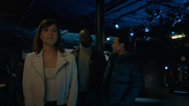 Chaqueta de cuero de Iro Kolmar para Kristen Bouchard (Katja Herbers) como se ve en Evil (T04E06)