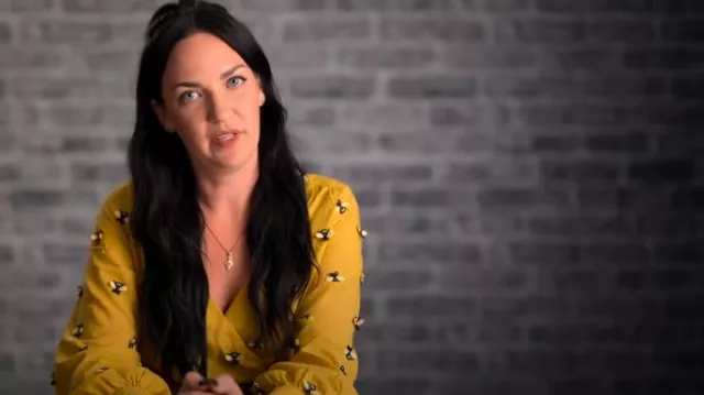 Maeve Long-Sleeve Wrap Top worn by Melissa Lummus as seen in The Mole (S02E03) | Spotern