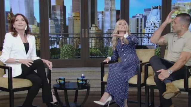 Cinq a Sept Khloe Heatset Daisies Sequin Crepe Blazer worn by Marilu Henner as seen in LIVE with Kelly and Mark on July 5, 2024