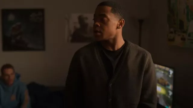 Dior Christian Dior Atelier Cardigan In Khaki worn by Tariq St. Patrick (Michael Rainey Jr.) as seen in Power Book II: Ghost (S04E05)
