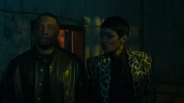 Balmain Leopard Jacquard Blazer worn by Norma as seen in Power Book II: Ghost (S04E05)