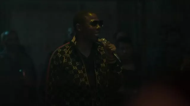 Gucci GG Jacquard Cotton Jacket worn by Ron Samuel Jenkins (Gbenga Akinnagbe) as seen in Power Book II: Ghost (S04E05)