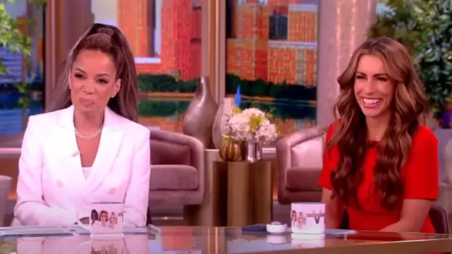 Altuzarra Double-Breasted Crepe Blazer worn by Sunny Hostin as seen in The View on July 8, 2024