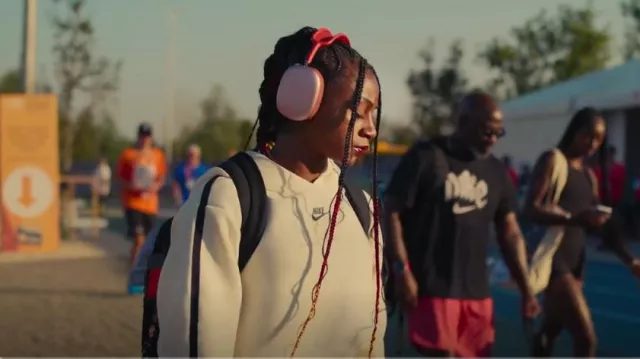 Nike Tech Fleece Oversized Asymmetrical Hoodie worn by Sha'Carri Richardson as seen in SPRINT (S01E05)