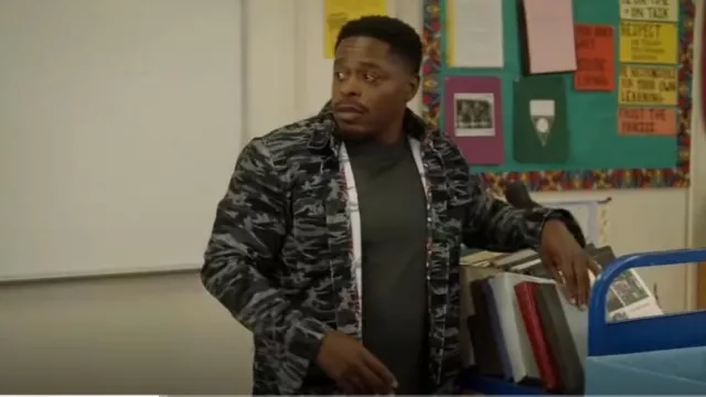 Robert Graham Lacombe Camouflage Corduroy worn by Preach (Kareem Grimes) as seen in All American (S06E14)