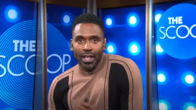 Ted Baker Mitted Striped Merino Sweater worn by Justin Sylvester as seen in Today with Hoda & Jenna on July 9, 2024