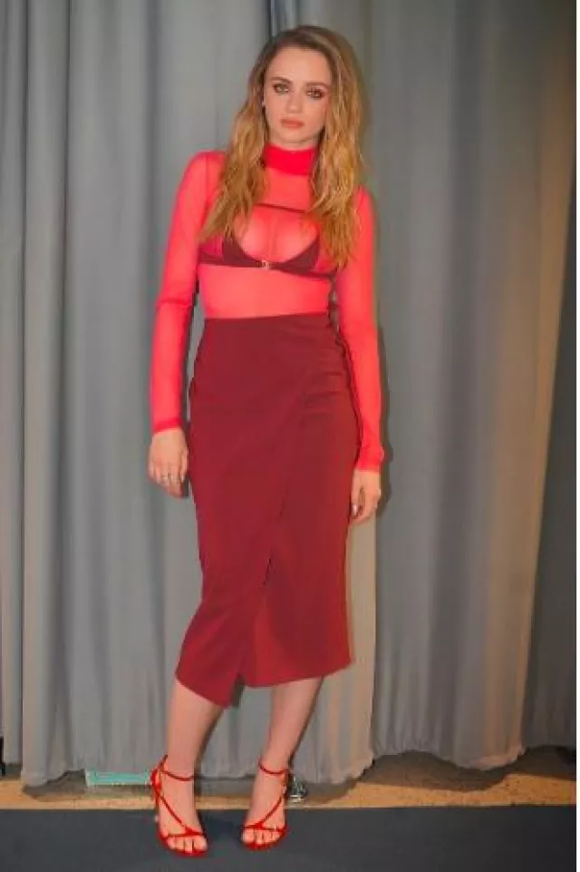 Patrizia Pepe Essential Crepe Wrap Sheath Dress worn by Joey King at Watch What Happens Live on July 10, 2024