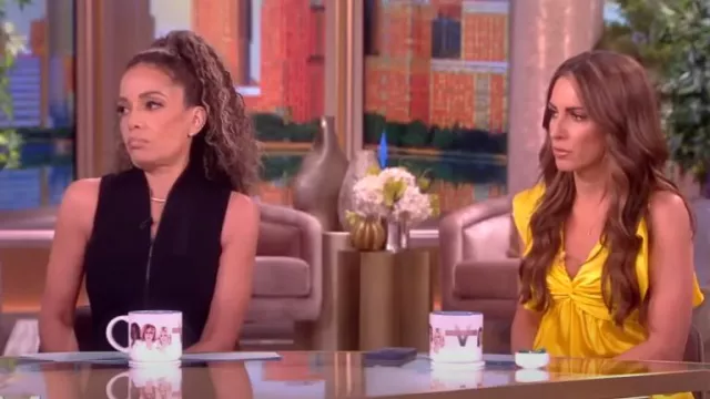 Jason Wu Fluid Crepe Bomber Fit & Flare Dress worn by Sunny Hostin as seen in The View on  July 11, 2024