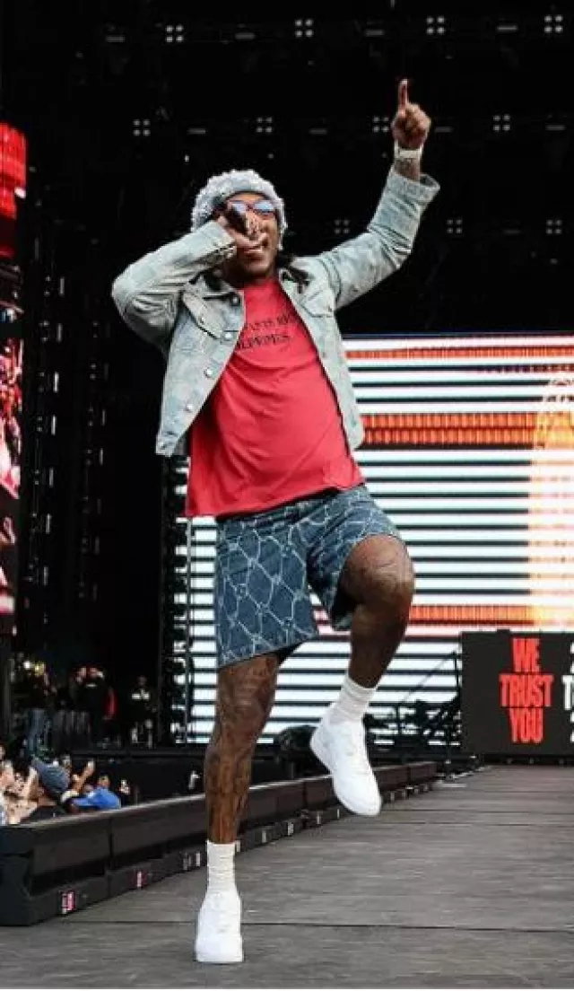 Nike Air Force 1 Low White worn by Future on the Instagram account @futureking.pluto