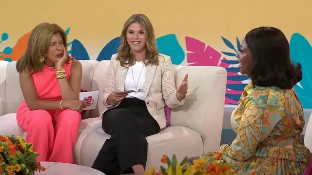 Andrea Iyamah Vana Camisa con estampado Ilia usada por Naturi Naughton como se ve en Today with Hoda & Jenna el 12 de julio de 2024