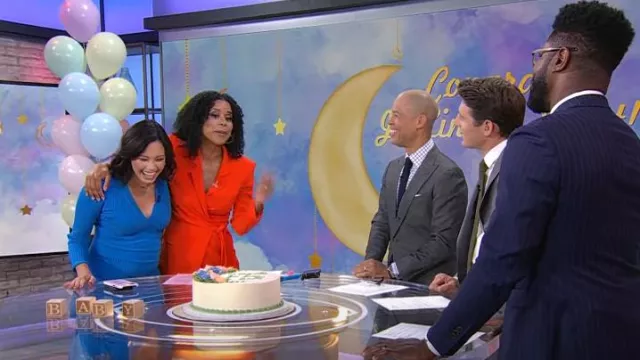 Vestido Simkhai Melba usado por Jo Ling Kent visto en CBS Mornings el 24 de julio de 2024
